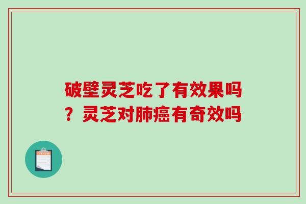 破壁灵芝吃了有效果吗?灵芝对肺癌有奇效吗-第1张图片-破壁灵芝孢子粉研究指南 破壁灵芝吃了有效果吗?灵芝对肺癌有奇效吗-第1张图片-破壁灵芝孢子粉研究指南