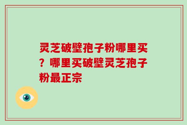 灵芝破壁孢子粉哪里买?哪里买破壁灵芝孢子粉最正宗-第1张图片-破壁灵芝孢子粉研究指南 灵芝破壁孢子粉哪里买?哪里买破壁灵芝孢子粉最正宗-第1张图片-破壁灵芝孢子粉研究指南