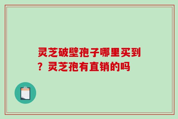 灵芝破壁孢子哪里买到？灵芝孢有直销的吗-第1张图片-破壁灵芝孢子粉研究指南