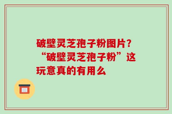 破壁灵芝孢子粉图片?“破壁灵芝孢子粉”这玩意真的有用么-第1张图片-破壁灵芝孢子粉研究指南 破壁灵芝孢子粉图片?“破壁灵芝孢子粉”这玩意真的有用么-第1张图片-破壁灵芝孢子粉研究指南