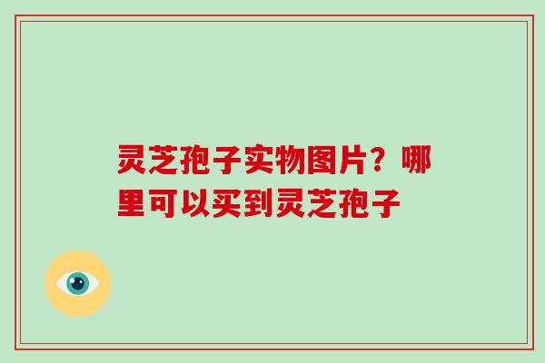 灵芝孢子实物图片？哪里可以买到灵芝孢子-第1张图片-破壁灵芝孢子粉研究指南