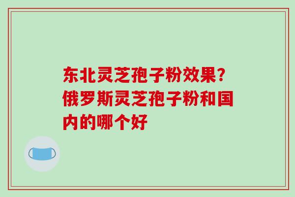 东北灵芝孢子粉效果?俄罗斯灵芝孢子粉和国内的哪个好-第1张图片-破壁灵芝孢子粉研究指南 东北灵芝孢子粉效果?俄罗斯灵芝孢子粉和国内的哪个好-第1张图片-破壁灵芝孢子粉研究指南
