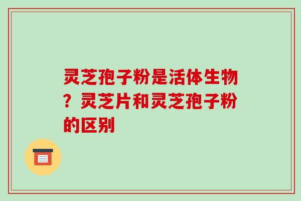 灵芝孢子粉是活体生物?灵芝片和灵芝孢子粉的区别-第1张图片-破壁灵芝孢子粉研究指南 灵芝孢子粉是活体生物?灵芝片和灵芝孢子粉的区别-第1张图片-破壁灵芝孢子粉研究指南