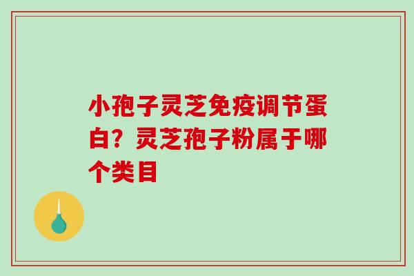 小孢子灵芝免疫调节蛋白?灵芝孢子粉属于哪个类目-第1张图片-破壁灵芝孢子粉研究指南 小孢子灵芝免疫调节蛋白?灵芝孢子粉属于哪个类目-第1张图片-破壁灵芝孢子粉研究指南