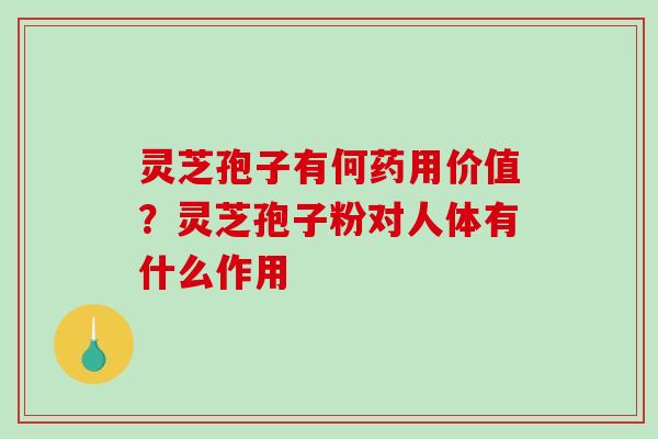 灵芝孢子有何药用价值?灵芝孢子粉对人体有什么作用-第1张图片-破壁灵芝孢子粉研究指南 灵芝孢子有何药用价值?灵芝孢子粉对人体有什么作用-第1张图片-破壁灵芝孢子粉研究指南