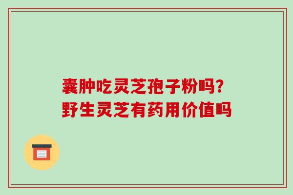 囊肿吃灵芝孢子粉吗?野生灵芝有药用价值吗-第1张图片-破壁灵芝孢子粉研究指南 囊肿吃灵芝孢子粉吗?野生灵芝有药用价值吗-第1张图片-破壁灵芝孢子粉研究指南