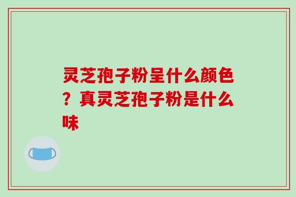灵芝孢子粉呈什么颜色?真灵芝孢子粉是什么味-第1张图片-破壁灵芝孢子粉研究指南 灵芝孢子粉呈什么颜色?真灵芝孢子粉是什么味-第1张图片-破壁灵芝孢子粉研究指南