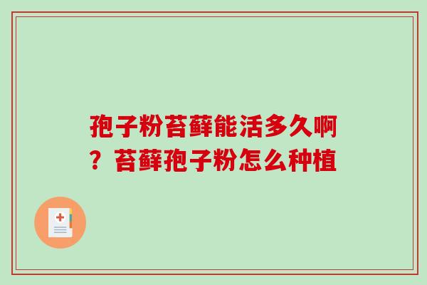 孢子粉苔藓能活多久啊?苔藓孢子粉怎么种植-第1张图片-破壁灵芝孢子粉研究指南 孢子粉苔藓能活多久啊?苔藓孢子粉怎么种植-第1张图片-破壁灵芝孢子粉研究指南
