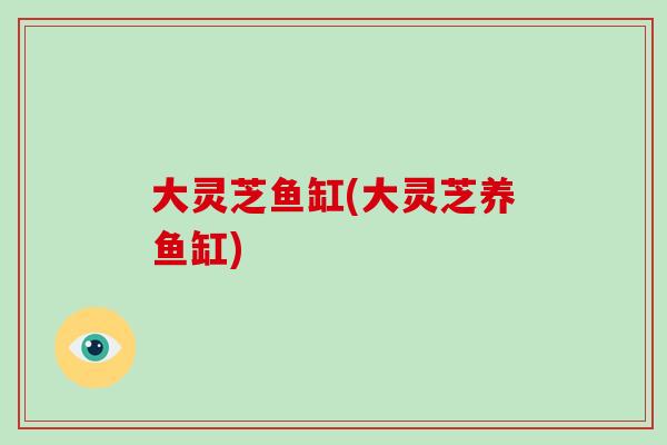 大灵芝鱼缸(大灵芝养鱼缸)-第1张图片-破壁灵芝孢子粉研究指南 大灵芝鱼缸(大灵芝养鱼缸)-第1张图片-破壁灵芝孢子粉研究指南