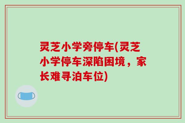 灵芝小学旁停车(灵芝小学停车深陷困境,家长难寻泊车位)-第1张图片-破壁灵芝孢子粉研究指南 灵芝小学旁停车(灵芝小学停车深陷困境,家长难寻泊车位)-第1张图片-破壁灵芝孢子粉研究指南