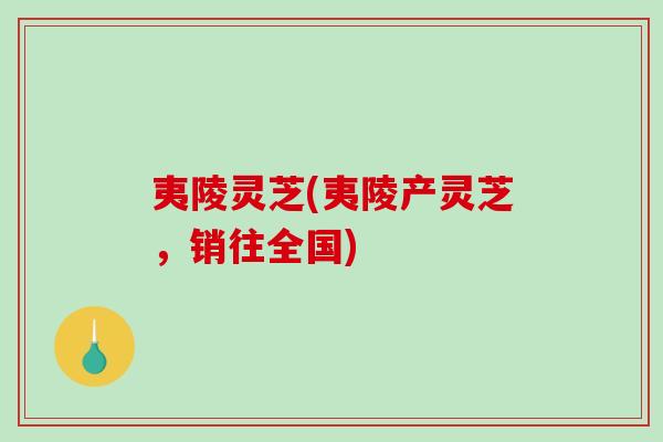 夷陵灵芝(夷陵产灵芝,销往全国)-第1张图片-破壁灵芝孢子粉研究指南 夷陵灵芝(夷陵产灵芝,销往全国)-第1张图片-破壁灵芝孢子粉研究指南
