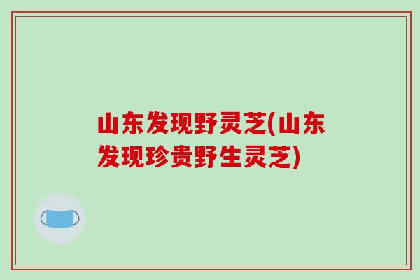 山东发现野灵芝(山东发现珍贵野生灵芝)-第1张图片-破壁灵芝孢子粉研究指南 山东发现野灵芝(山东发现珍贵野生灵芝)-第1张图片-破壁灵芝孢子粉研究指南