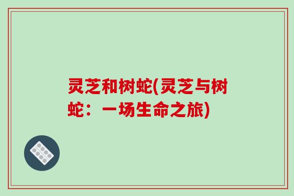 灵芝和树蛇(灵芝与树蛇:一场生命之旅)-第1张图片-破壁灵芝孢子粉研究指南 灵芝和树蛇(灵芝与树蛇:一场生命之旅)-第1张图片-破壁灵芝孢子粉研究指南