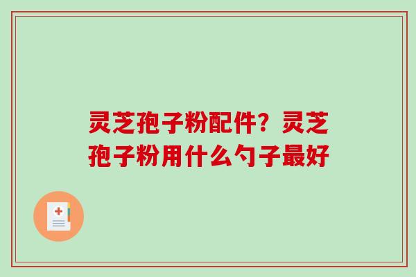 灵芝孢子粉配件？灵芝孢子粉用什么勺子最好-第1张图片-破壁灵芝孢子粉研究指南