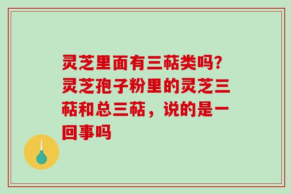 灵芝里面有三萜类吗?灵芝孢子粉里的灵芝三萜和总三萜,说的是一回事吗-第1张图片-破壁灵芝孢子粉研究指南 灵芝里面有三萜类吗?灵芝孢子粉里的灵芝三萜和总三萜,说的是一回事吗-第1张图片-破壁灵芝孢子粉研究指南