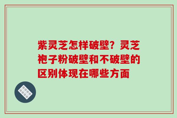 紫灵芝怎样破壁?灵芝袍子粉破壁和不破壁的区别体现在哪些方面-第1张图片-破壁灵芝孢子粉研究指南 紫灵芝怎样破壁?灵芝袍子粉破壁和不破壁的区别体现在哪些方面-第1张图片-破壁灵芝孢子粉研究指南