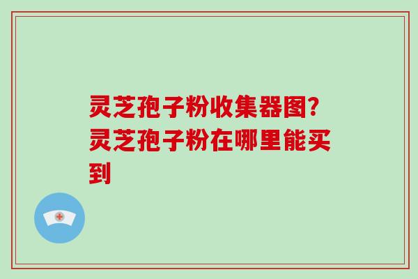 灵芝孢子粉收集器图？灵芝孢子粉在哪里能买到-第1张图片-破壁灵芝孢子粉研究指南