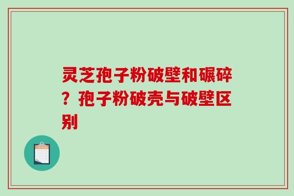 灵芝孢子粉破壁和碾碎?孢子粉破壳与破壁区别-第1张图片-破壁灵芝孢子粉研究指南 灵芝孢子粉破壁和碾碎?孢子粉破壳与破壁区别-第1张图片-破壁灵芝孢子粉研究指南