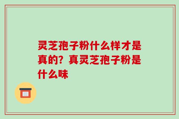 灵芝孢子粉什么样才是真的？真灵芝孢子粉是什么味-第1张图片-破壁灵芝孢子粉研究指南