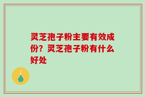 灵芝孢子粉主要有效成份?灵芝孢子粉有什么好处-第1张图片-破壁灵芝孢子粉研究指南 灵芝孢子粉主要有效成份?灵芝孢子粉有什么好处-第1张图片-破壁灵芝孢子粉研究指南