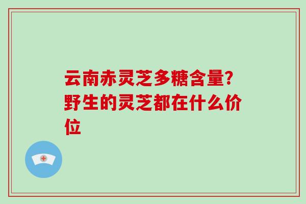 云南赤灵芝多糖含量?野生的灵芝都在什么价位-第1张图片-破壁灵芝孢子粉研究指南 云南赤灵芝多糖含量?野生的灵芝都在什么价位-第1张图片-破壁灵芝孢子粉研究指南