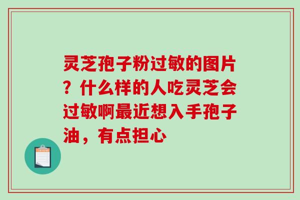 灵芝孢子粉过敏的图片?什么样的人吃灵芝会过敏啊最近想入手孢子油,有点担心-第1张图片-破壁灵芝孢子粉研究指南 灵芝孢子粉过敏的图片?什么样的人吃灵芝会过敏啊最近想入手孢子油,有点担心-第1张图片-破壁灵芝孢子粉研究指南