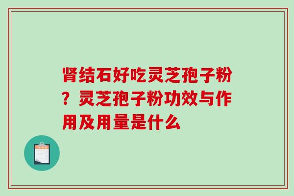 肾结石好吃灵芝孢子粉?灵芝孢子粉功效与作用及用量是什么-第1张图片-破壁灵芝孢子粉研究指南 肾结石好吃灵芝孢子粉?灵芝孢子粉功效与作用及用量是什么-第1张图片-破壁灵芝孢子粉研究指南