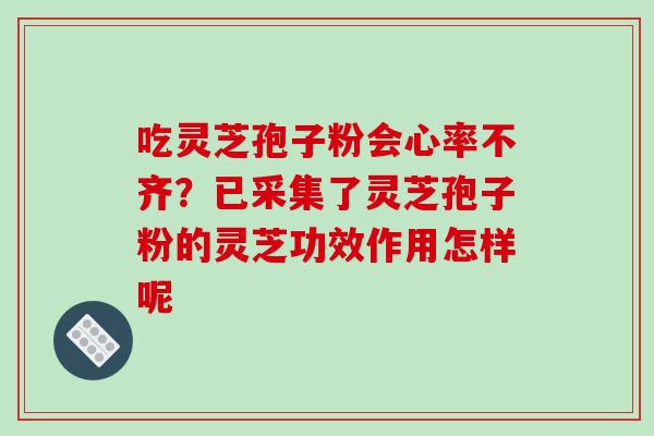 吃灵芝孢子粉会心率不齐?已采集了灵芝孢子粉的灵芝功效作用怎样呢-第1张图片-破壁灵芝孢子粉研究指南 吃灵芝孢子粉会心率不齐?已采集了灵芝孢子粉的灵芝功效作用怎样呢-第1张图片-破壁灵芝孢子粉研究指南