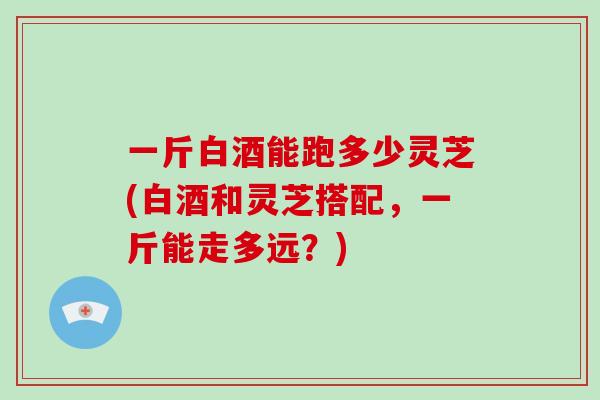 一斤白酒能跑多少灵芝(白酒和灵芝搭配,一斤能走多远?)-第1张图片-破壁灵芝孢子粉研究指南 一斤白酒能跑多少灵芝(白酒和灵芝搭配,一斤能走多远?)-第1张图片-破壁灵芝孢子粉研究指南