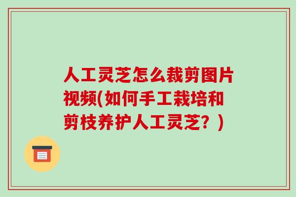 人工灵芝怎么裁剪图片视频(如何手工栽培和剪枝养护人工灵芝?)-第1张图片-破壁灵芝孢子粉研究指南 人工灵芝怎么裁剪图片视频(如何手工栽培和剪枝养护人工灵芝?)-第1张图片-破壁灵芝孢子粉研究指南