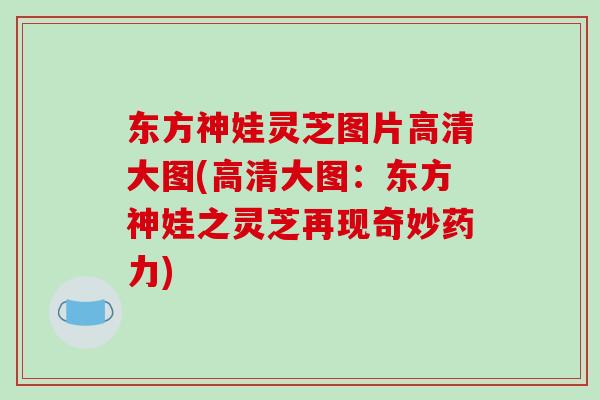 东方神娃灵芝图片高清大图(高清大图:东方神娃之灵芝再现奇妙药力)-第1张图片-破壁灵芝孢子粉研究指南 东方神娃灵芝图片高清大图(高清大图:东方神娃之灵芝再现奇妙药力)-第1张图片-破壁灵芝孢子粉研究指南