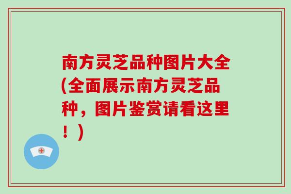 南方灵芝品种图片大全(全面展示南方灵芝品种，图片鉴赏请看这里！)-第1张图片-破壁灵芝孢子粉研究指南