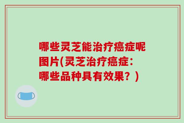 哪些灵芝能治疗癌症呢图片(灵芝治疗癌症:哪些品种具有效果?)-第1张图片-破壁灵芝孢子粉研究指南 哪些灵芝能治疗癌症呢图片(灵芝治疗癌症:哪些品种具有效果?)-第1张图片-破壁灵芝孢子粉研究指南
