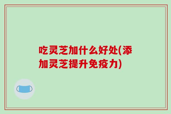 吃灵芝加什么好处(添加灵芝提升免疫力)-第1张图片-破壁灵芝孢子粉研究指南 吃灵芝加什么好处(添加灵芝提升免疫力)-第1张图片-破壁灵芝孢子粉研究指南