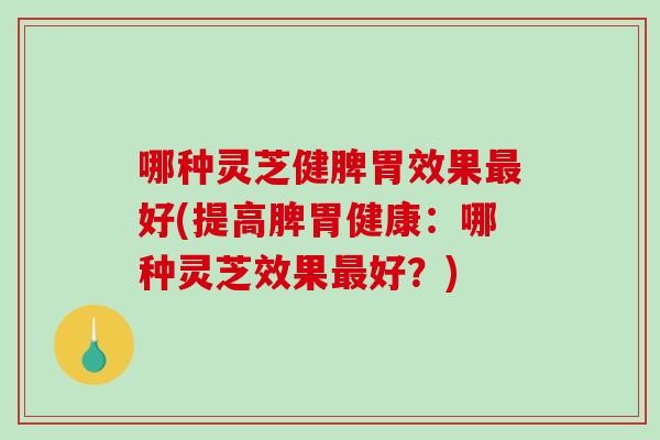 哪种灵芝健脾胃效果最好(提高脾胃健康:哪种灵芝效果最好?)-第1张图片-破壁灵芝孢子粉研究指南 哪种灵芝健脾胃效果最好(提高脾胃健康:哪种灵芝效果最好?)-第1张图片-破壁灵芝孢子粉研究指南