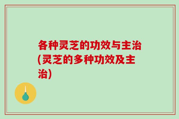 各种灵芝的功效与主治(灵芝的多种功效及主治)-第1张图片-破壁灵芝孢子粉研究指南 各种灵芝的功效与主治(灵芝的多种功效及主治)-第1张图片-破壁灵芝孢子粉研究指南