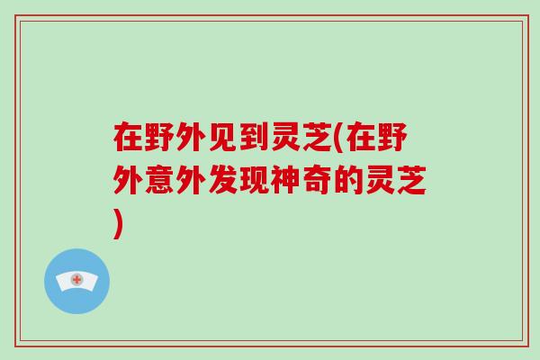 在野外见到灵芝(在野外意外发现神奇的灵芝)-第1张图片-破壁灵芝孢子粉研究指南 在野外见到灵芝(在野外意外发现神奇的灵芝)-第1张图片-破壁灵芝孢子粉研究指南