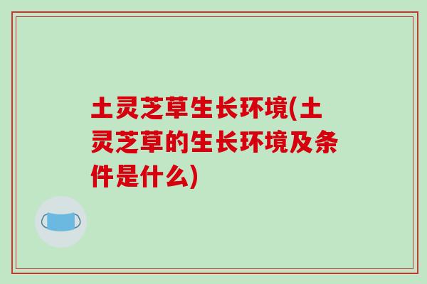 土灵芝草生长环境(土灵芝草的生长环境及条件是什么)-第1张图片-破壁灵芝孢子粉研究指南 土灵芝草生长环境(土灵芝草的生长环境及条件是什么)-第1张图片-破壁灵芝孢子粉研究指南