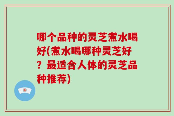 哪个品种的灵芝煮水喝好(煮水喝哪种灵芝好?最适合人体的灵芝品种推荐)-第1张图片-破壁灵芝孢子粉研究指南 哪个品种的灵芝煮水喝好(煮水喝哪种灵芝好?最适合人体的灵芝品种推荐)-第1张图片-破壁灵芝孢子粉研究指南