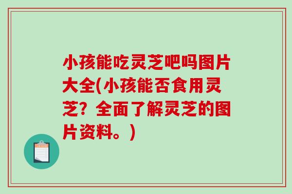 小孩能吃灵芝吧吗图片大全(小孩能否食用灵芝？全面了解灵芝的图片资料。)-第1张图片-破壁灵芝孢子粉研究指南
