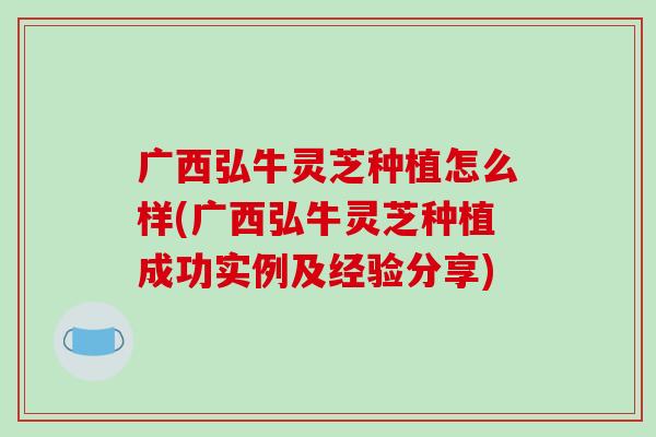 广西弘牛灵芝种植怎么样(广西弘牛灵芝种植成功实例及经验分享)-第1张图片-破壁灵芝孢子粉研究指南 广西弘牛灵芝种植怎么样(广西弘牛灵芝种植成功实例及经验分享)-第1张图片-破壁灵芝孢子粉研究指南