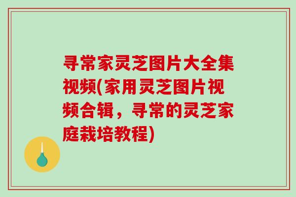 寻常家灵芝图片大全集视频(家用灵芝图片视频合辑,寻常的灵芝家庭栽培教程)-第1张图片-破壁灵芝孢子粉研究指南 寻常家灵芝图片大全集视频(家用灵芝图片视频合辑,寻常的灵芝家庭栽培教程)-第1张图片-破壁灵芝孢子粉研究指南
