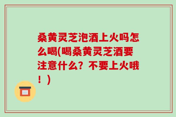 桑黄灵芝泡酒上火吗怎么喝(喝桑黄灵芝酒要注意什么?不要上火哦!)-第1张图片-破壁灵芝孢子粉研究指南 桑黄灵芝泡酒上火吗怎么喝(喝桑黄灵芝酒要注意什么?不要上火哦!)-第1张图片-破壁灵芝孢子粉研究指南