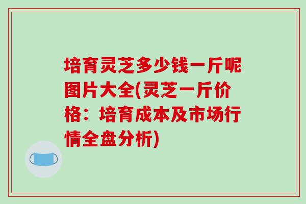 培育灵芝多少钱一斤呢图片大全(灵芝一斤价格：培育成本及市场行情全盘分析)-第1张图片-破壁灵芝孢子粉研究指南
