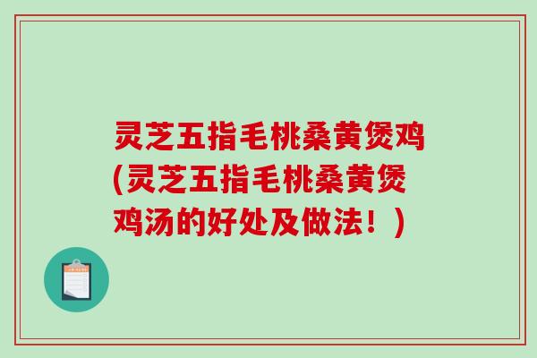 灵芝五指毛桃桑黄煲鸡(灵芝五指毛桃桑黄煲鸡汤的好处及做法!)-第1张图片-破壁灵芝孢子粉研究指南 灵芝五指毛桃桑黄煲鸡(灵芝五指毛桃桑黄煲鸡汤的好处及做法!)-第1张图片-破壁灵芝孢子粉研究指南