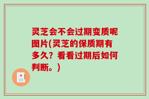 灵芝会不会过期变质呢图片(灵芝的保质期有多久?看看过期后如何判断。)-第1张图片-破壁灵芝孢子粉研究指南 灵芝会不会过期变质呢图片(灵芝的保质期有多久?看看过期后如何判断。)-第1张图片-破壁灵芝孢子粉研究指南