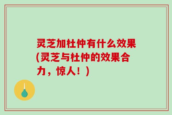 灵芝加杜仲有什么效果(灵芝与杜仲的效果合力,惊人!)-第1张图片-破壁灵芝孢子粉研究指南 灵芝加杜仲有什么效果(灵芝与杜仲的效果合力,惊人!)-第1张图片-破壁灵芝孢子粉研究指南
