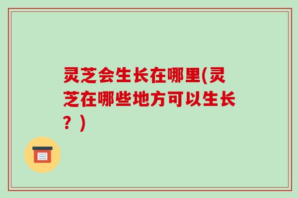 灵芝会生长在哪里(灵芝在哪些地方可以生长?)-第1张图片-破壁灵芝孢子粉研究指南 灵芝会生长在哪里(灵芝在哪些地方可以生长?)-第1张图片-破壁灵芝孢子粉研究指南
