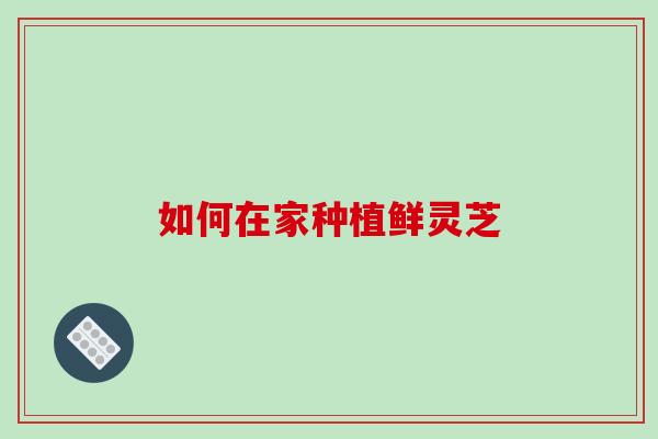 如何在家种植鲜灵芝-第1张图片-破壁灵芝孢子粉研究指南 如何在家种植鲜灵芝-第1张图片-破壁灵芝孢子粉研究指南