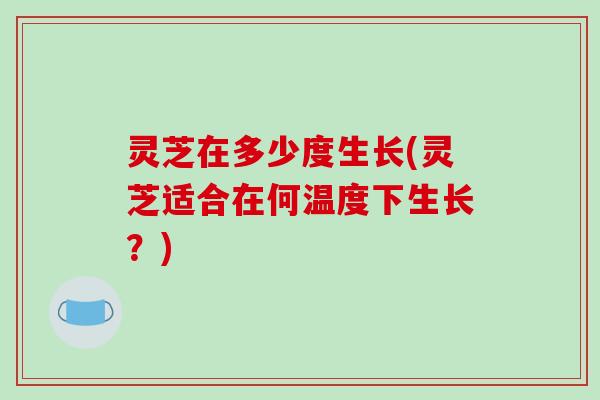 灵芝在多少度生长(灵芝适合在何温度下生长?)-第1张图片-破壁灵芝孢子粉研究指南 灵芝在多少度生长(灵芝适合在何温度下生长?)-第1张图片-破壁灵芝孢子粉研究指南